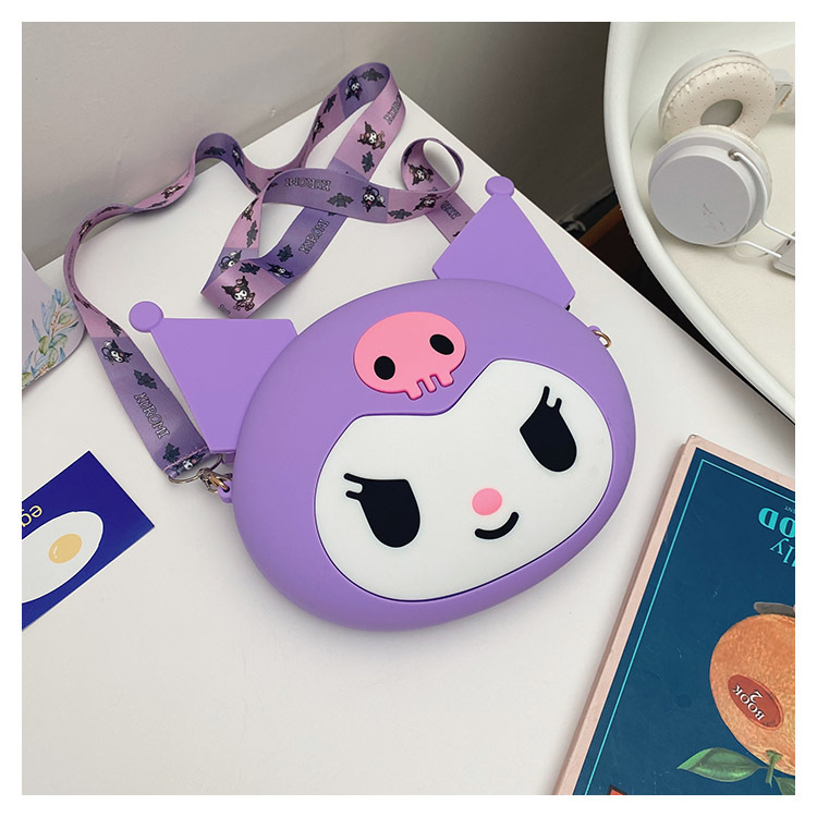 Cartoon Kuromi Silicone Bag Messenger Kawaii Coin Purse