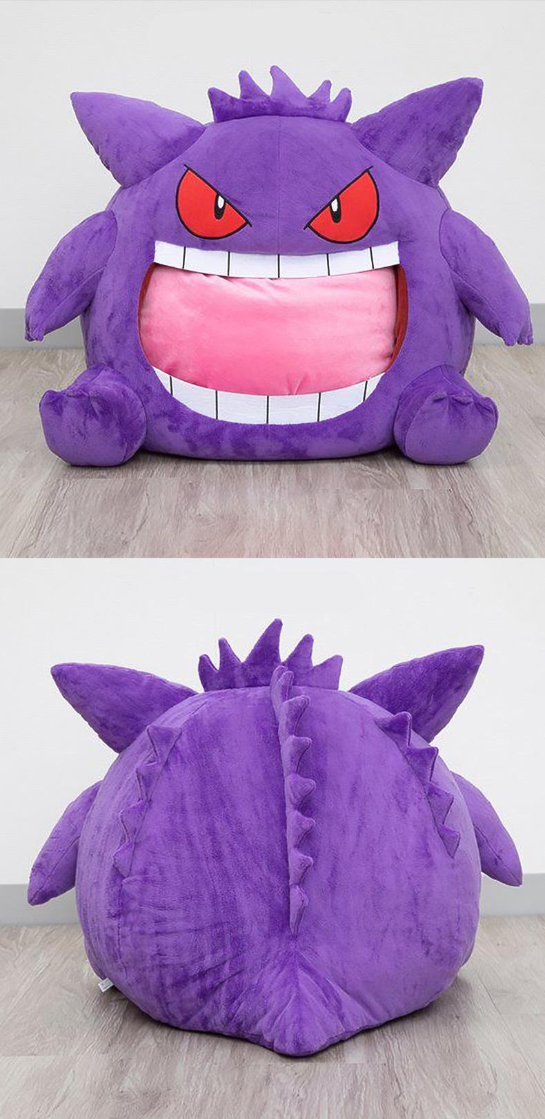 Big Tongue Pokemon Gengar Blanket With Pillow