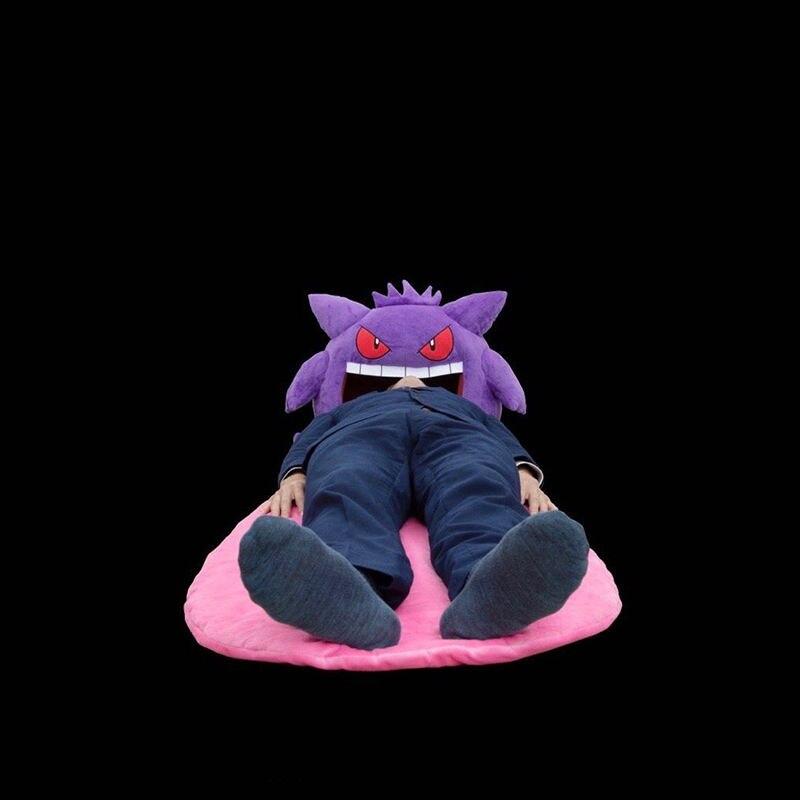 Big Tongue Pokemon Gengar Blanket With Pillow