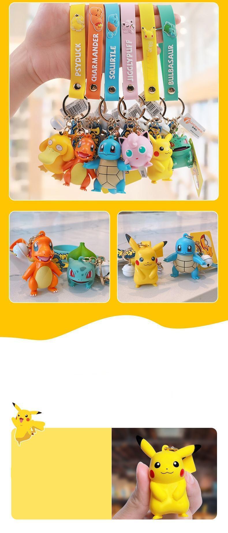 Anime Pokemon Pikachu Kawaii Pendant Keychain