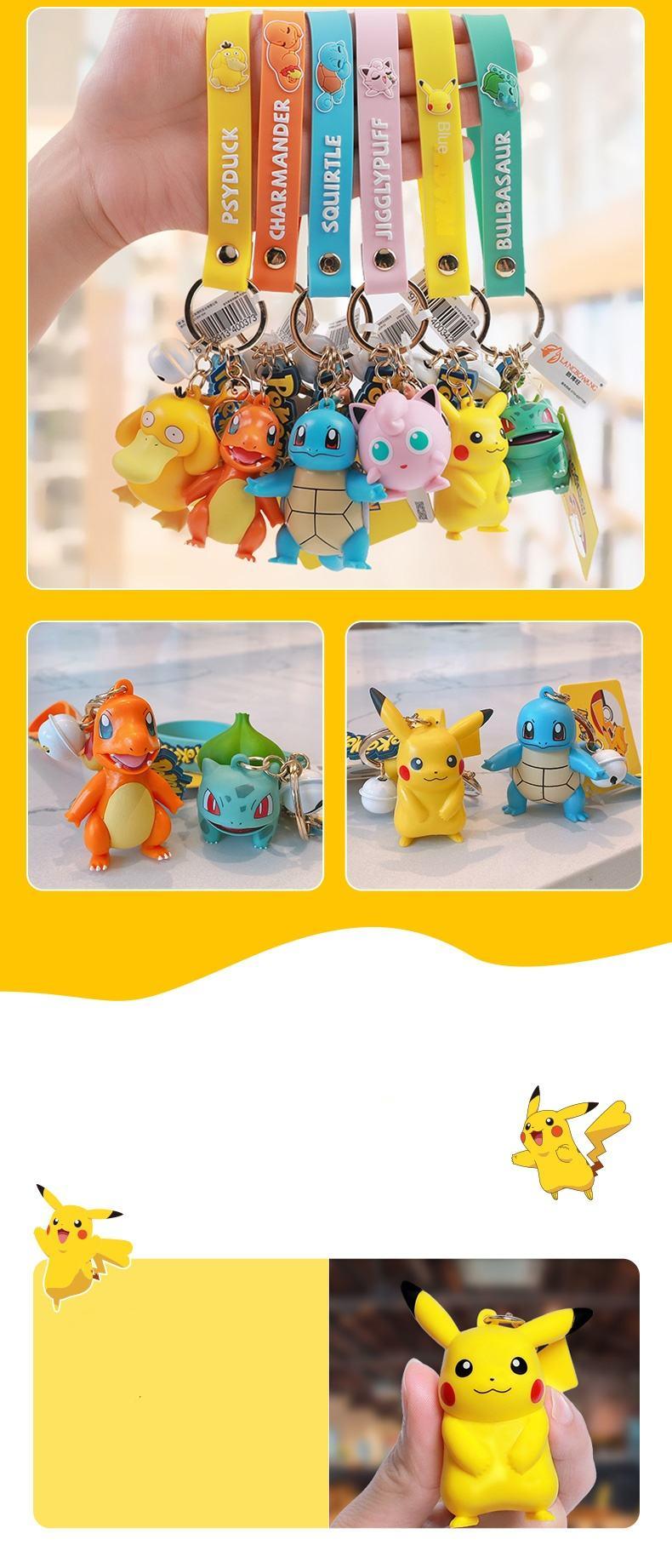 Anime Pokemon Characters Kawaii Pendant Keychains