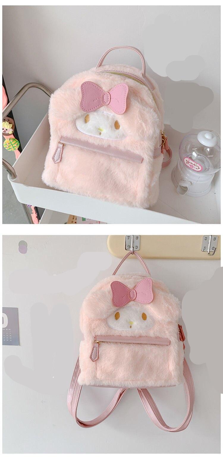 Anime Cinnamoroll Sanrio Kawaii Plush Backpack And Handbag