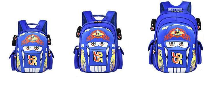 Anime Lightning McQueen 3D Car Kawaii School Bags