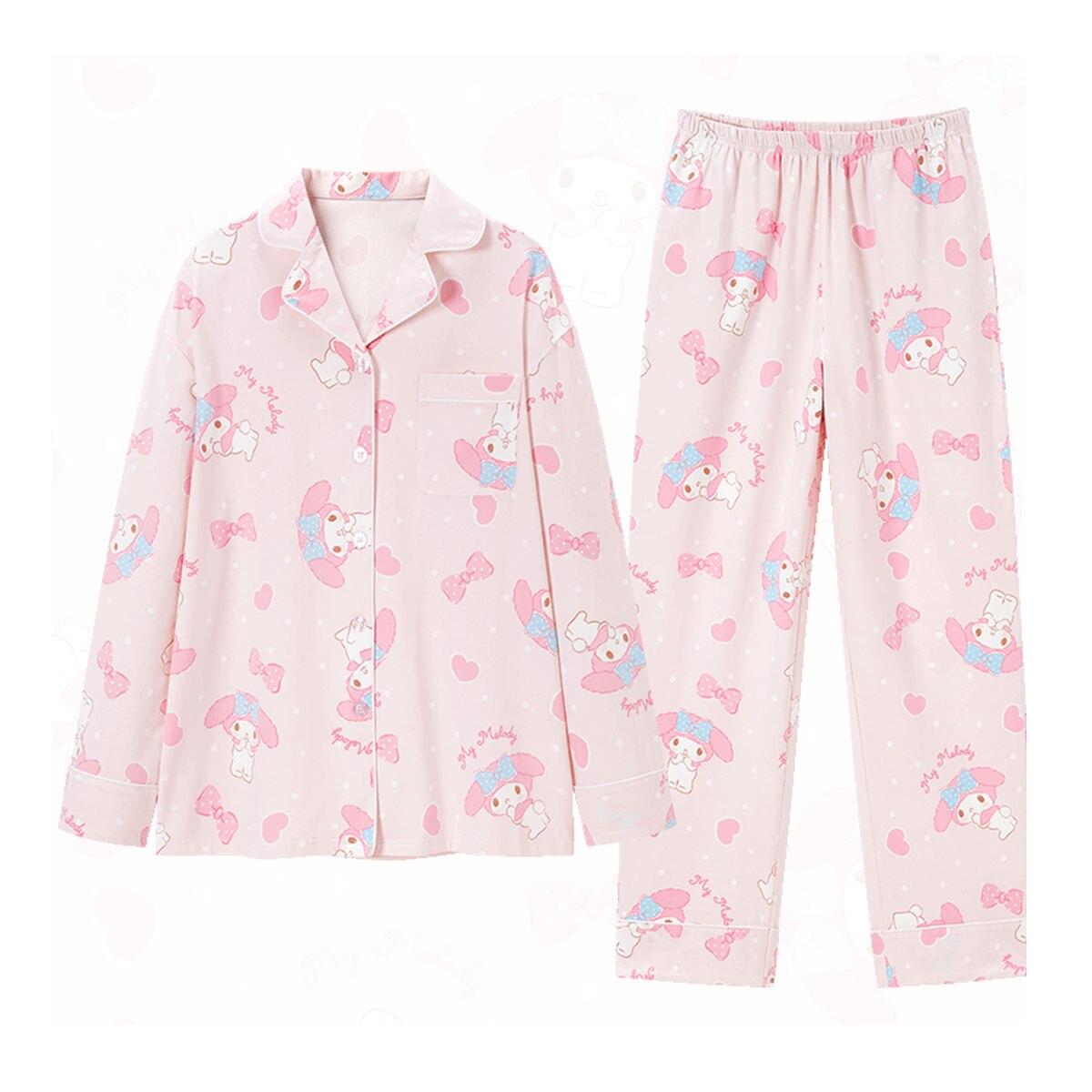 Kawaii Sanrio Soft Pajama For Teens - My Melody - KawaiiMerch.com