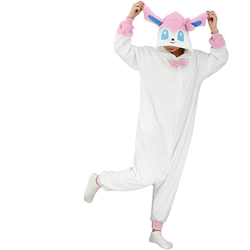 Sylveon Pokemon Onesie Kigurumi Cosplay Costume Pajama For Adults