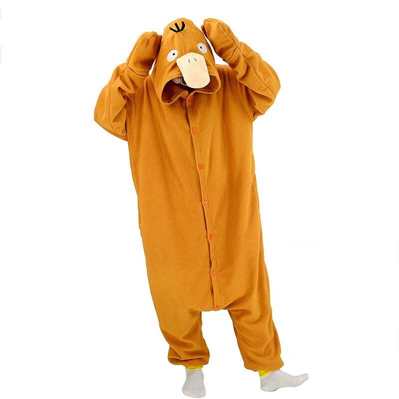 Psyduck Pokemon Onesie Kigurumi Cosplay Costume Pajama For Adults