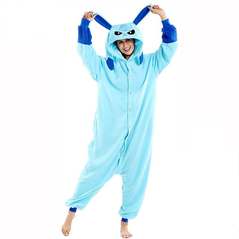 Glareon Pokemon Onesie Kigurumi Cosplay Costume Pajama For Adults