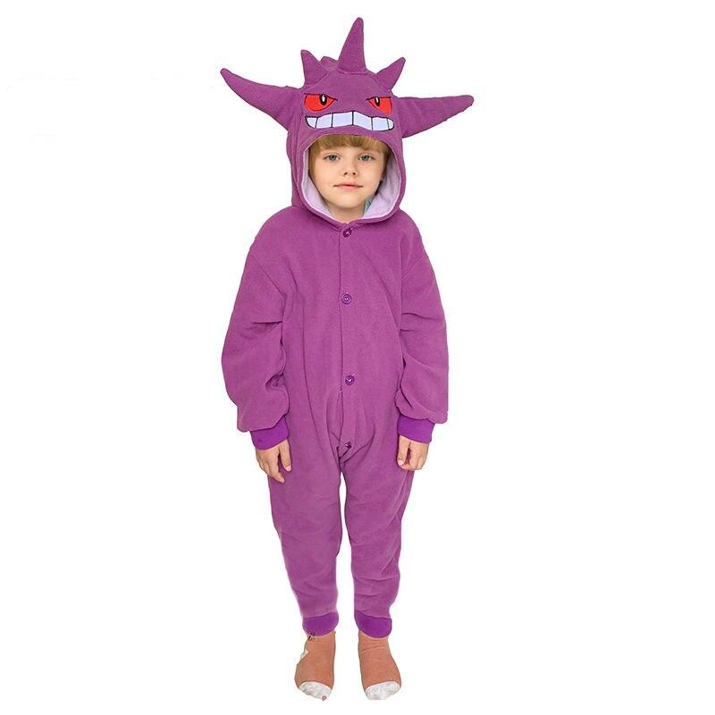 Gengar Onesie Kigurumi For Kids Pokemon Cosplay Costume Pajama