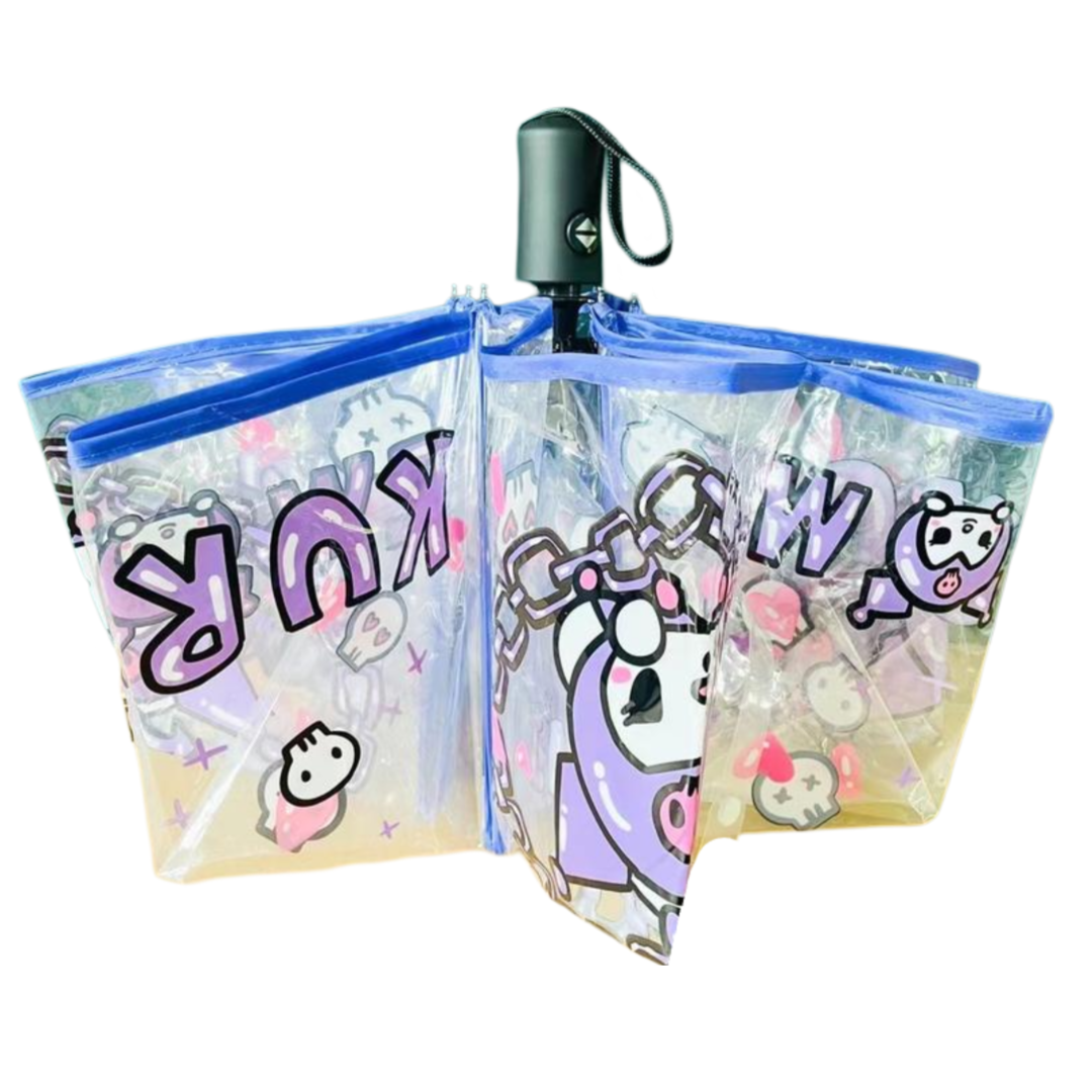 Kawaii Sanrio Character Transparent Folding Umbrella
