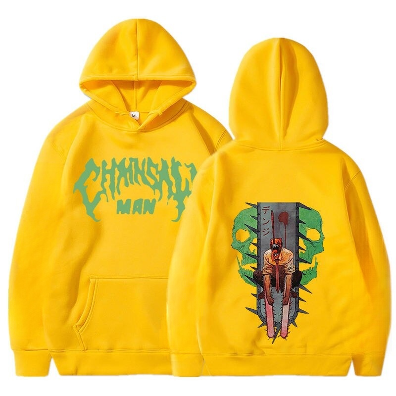 Anime Chainsaw Man Kawaii Streetwear Long Sleeve Sweatshirts