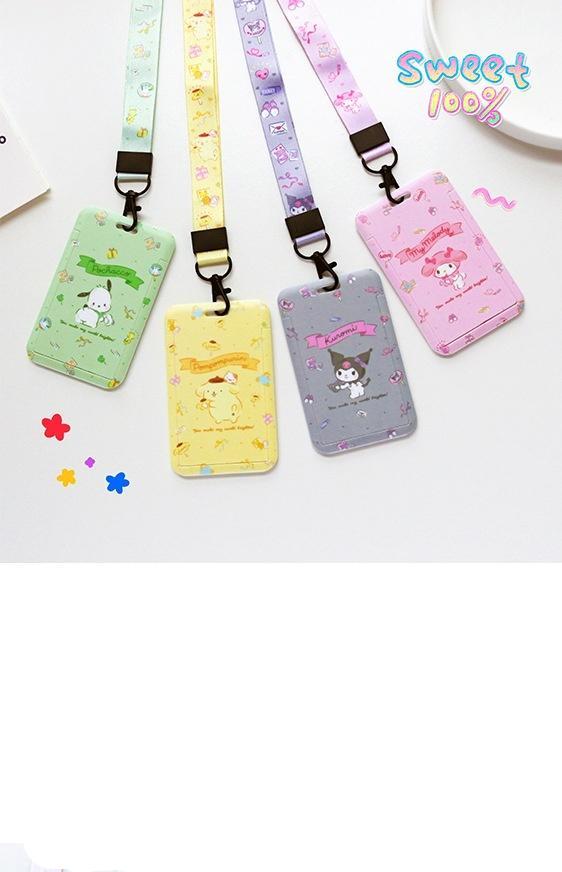 Cartoon Cinnamoroll Kuromi Plastic Kawaii Lanyard Card