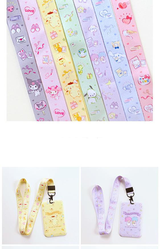 Cartoon Cinnamoroll Kuromi Plastic Kawaii Lanyard Card