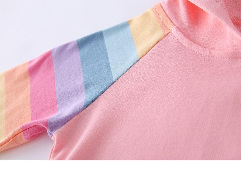 Cartoon Hello-Kitty Kawaii Cotton Rainbow Dress Cartoon Hello-Kitty Kawaii Cotton Rainbow Dress