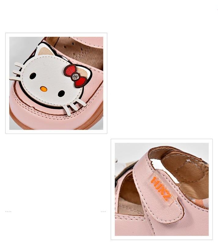 Cartoon Hello Kitty Girls Velcro Single Kawaii Shoes