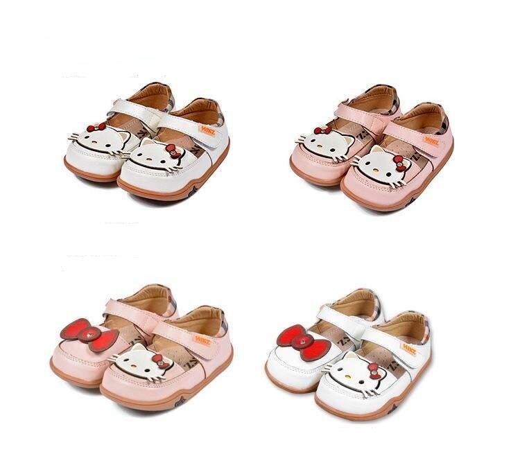 Cartoon Hello Kitty Girls Velcro Single Kawaii Shoes
