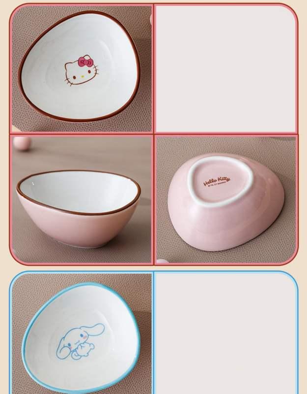 Cartoon LittleTwinStars Kawaii Ceramic Flavor Plate