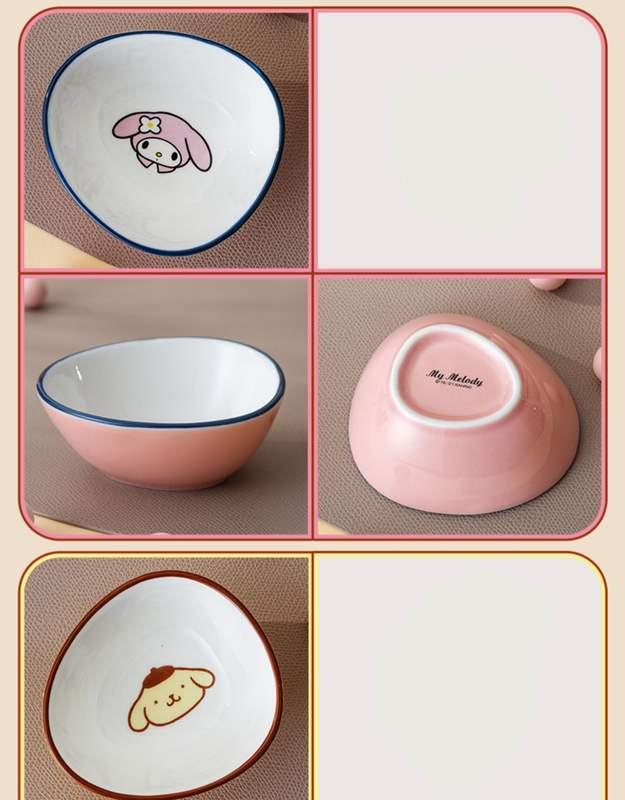 Cartoon LittleTwinStars Kawaii Ceramic Flavor Plate