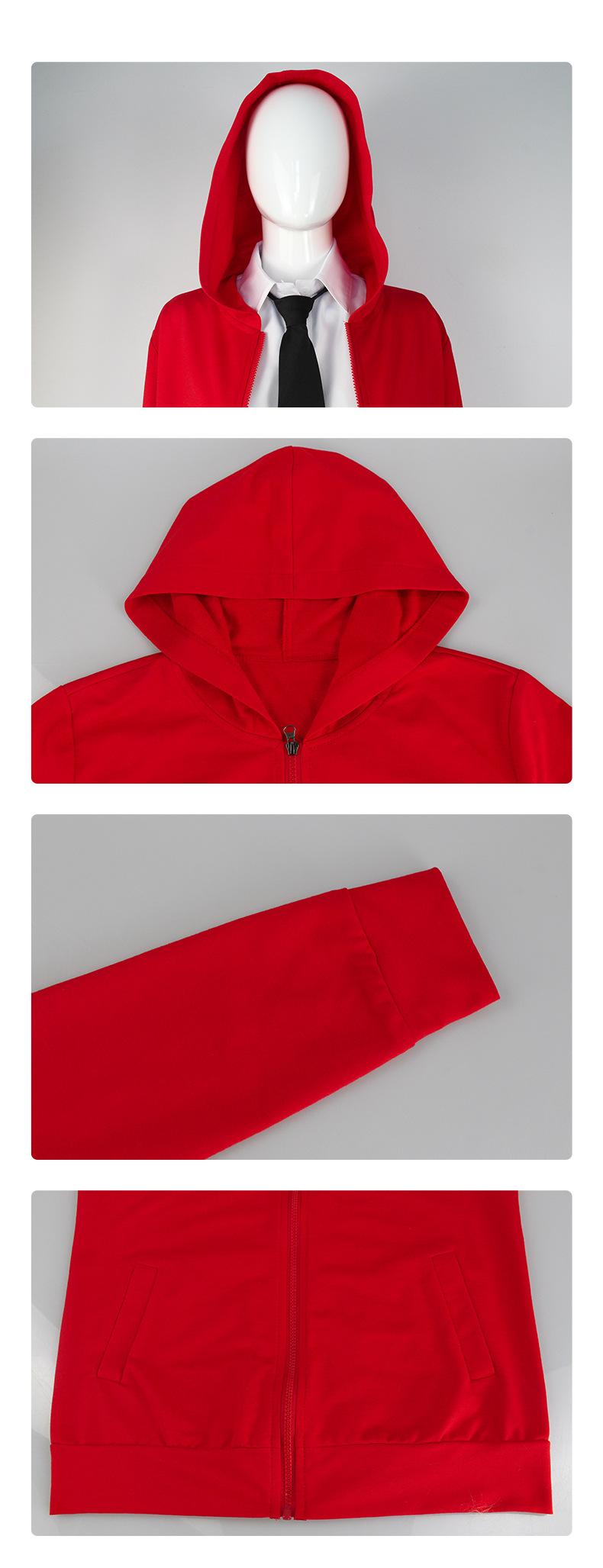 Anime Chainsaw Man Power Cosplay Full Set Red Jacket Shirt Headwear Kawaii Cosplay Wig