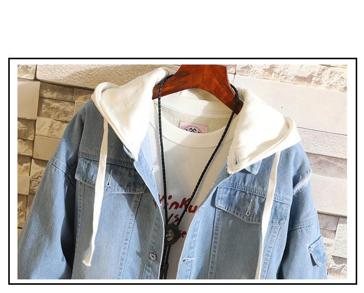 Anime Chainsaw Man Figure Statue Casual Men's Jacket Denim