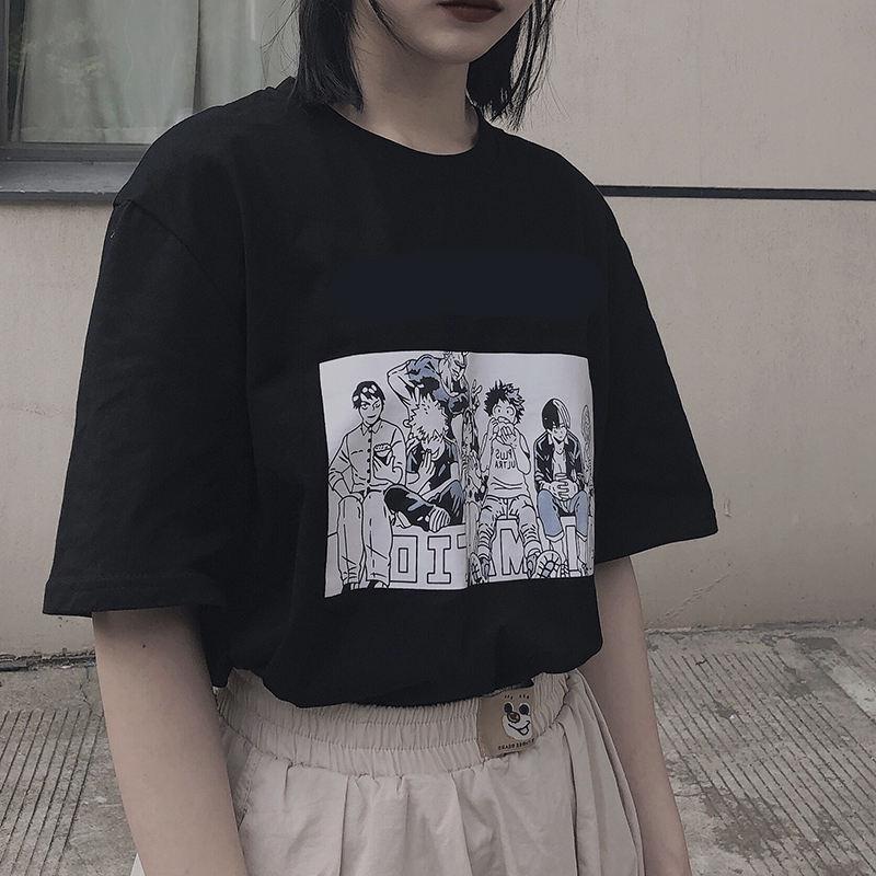 My Hero Academia Anime Print Casual Kawaii Loose & Short Sleeve T-Shirt