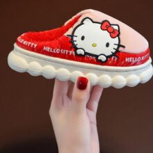 Cartoon Hello Kitty My Melody Kuromi Cinnamoroll Kawaii Plush Slippers