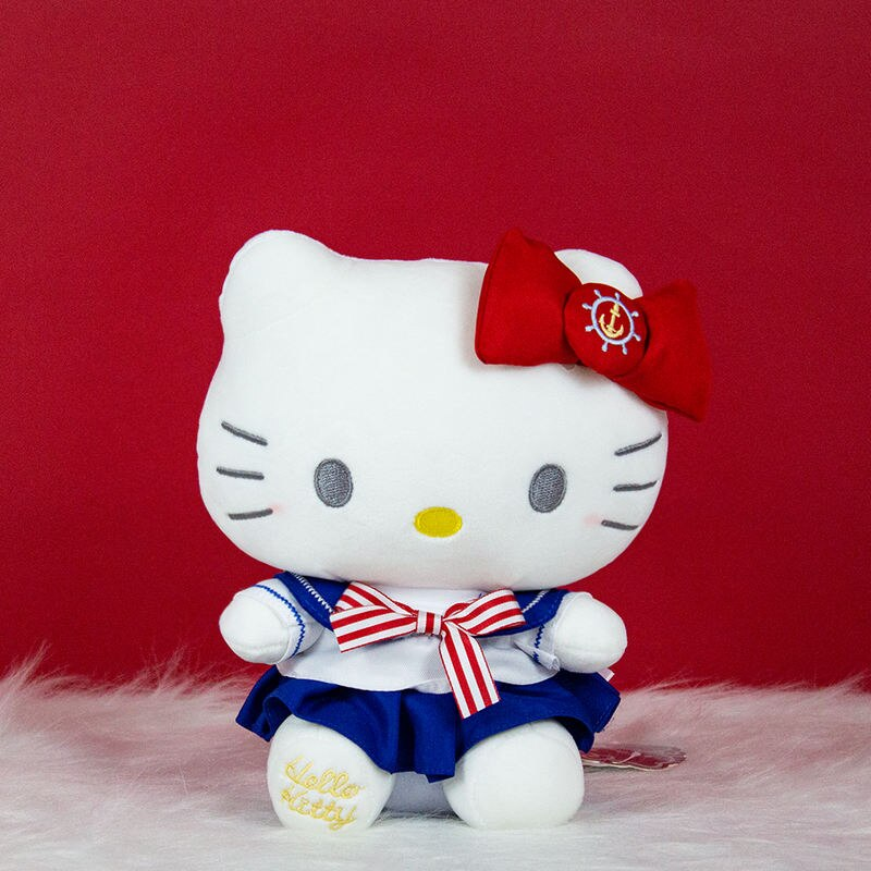 Cartoon Hello Kitty Navy Soft Stuffed Plush Kawaii Toy