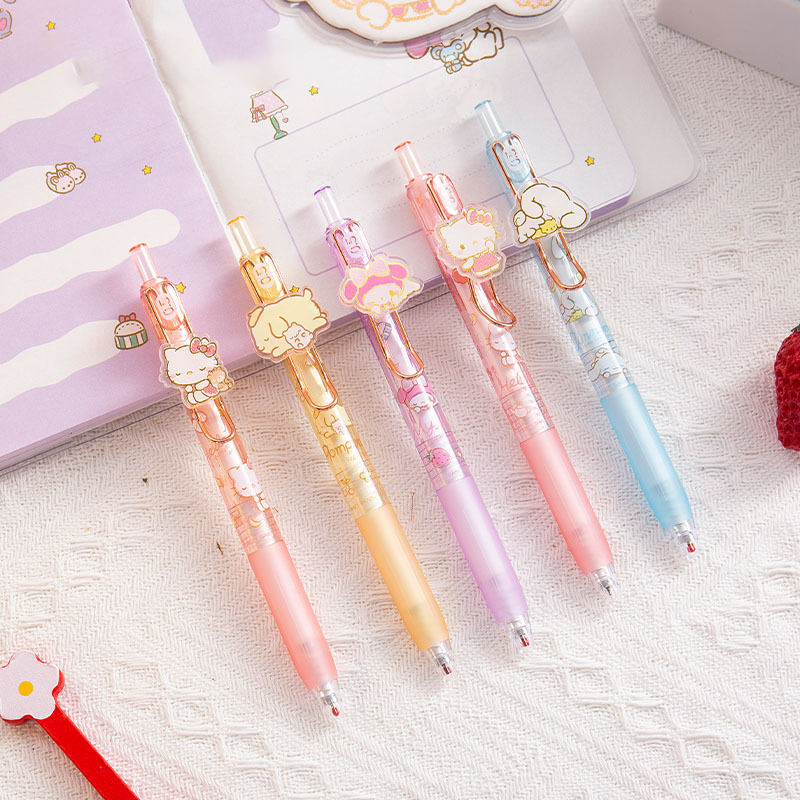 Cartoon Hello Kitty Kawaii Press Gel Pen - KawaiiMerch.com