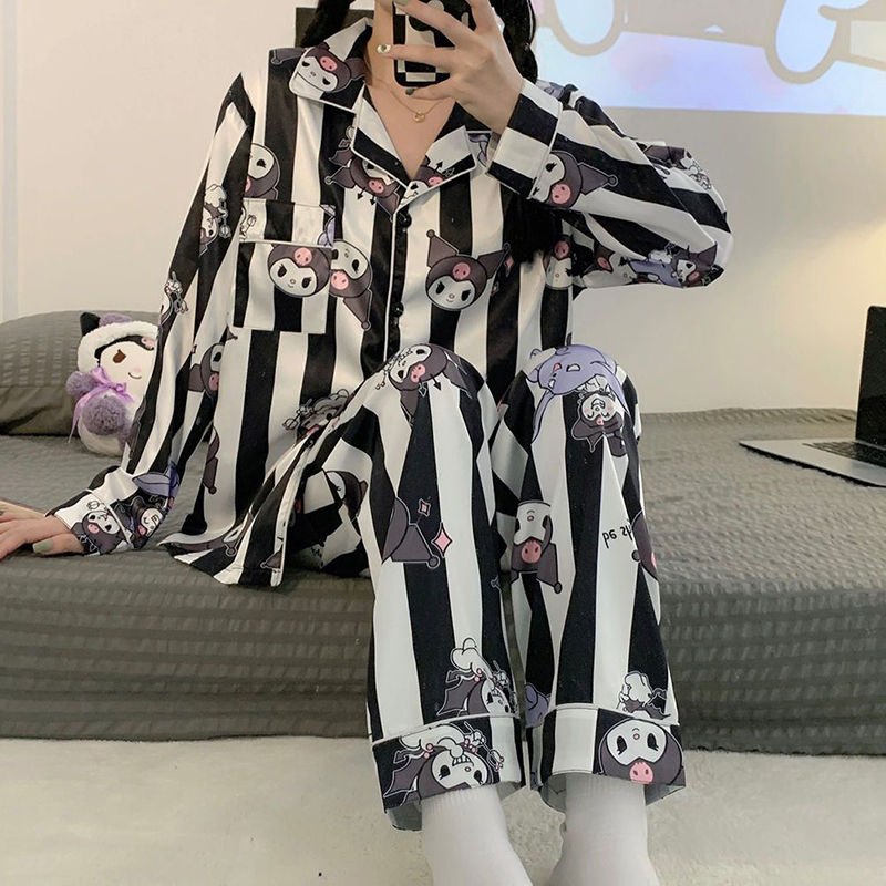 Cartoon Kuromi Ice Silk Kawaii Pajama – Kawaii Store – KawaiiMerch.com ...