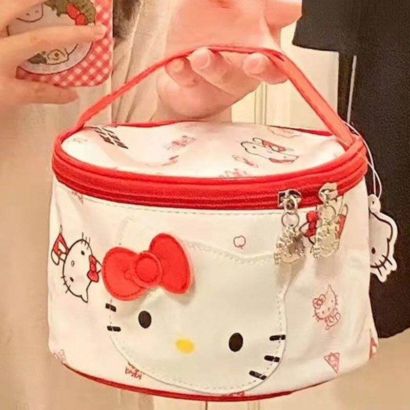 Cartoon Hello-Kitty Kawaii Fashionable Cosmetic Bag Cartoon Hello-Kitty Kawaii Fashionable Cosmetic Bag