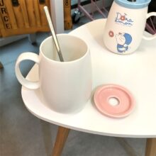 Cartoon Doraemon Kawaii Ceramic Straw Cup