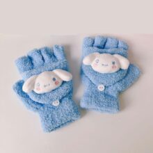 Cartoon Hello Kitty Kuromi Melody Cinnamoroll Pompompurin Winter Kawaii Plush Gloves Cartoon Hello Kitty Kuromi Melody Cinnamoroll Pompompurin Winter Kawaii Plush Gloves