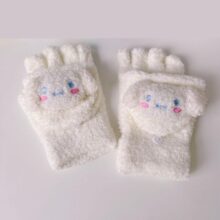 Cartoon Hello Kitty Kuromi Melody Cinnamoroll Pompompurin Winter Kawaii Plush Gloves Cartoon Hello Kitty Kuromi Melody Cinnamoroll Pompompurin Winter Kawaii Plush Gloves