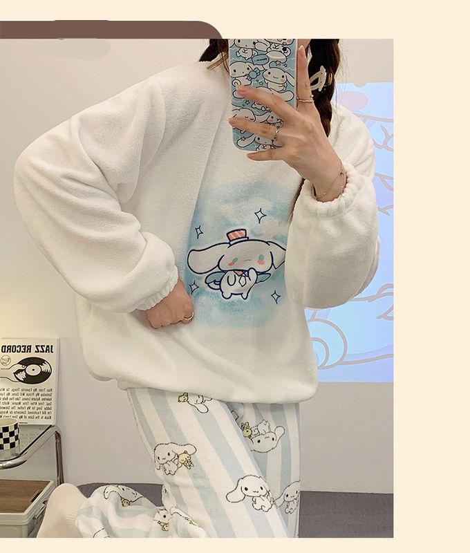 Cartoon Cinnamoroll Soft Plush Kawaii Pajamas