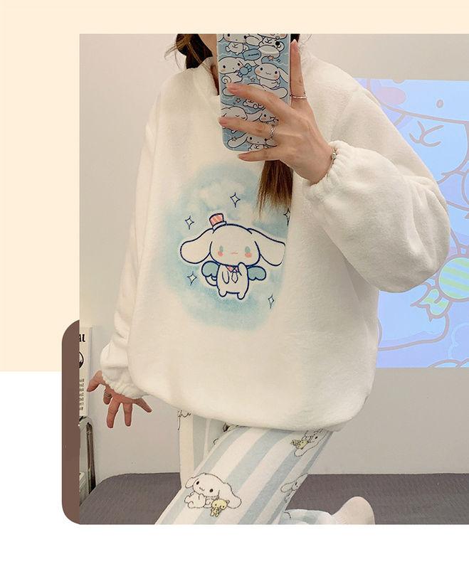 Cartoon Cinnamoroll Soft Plush Kawaii Pajamas