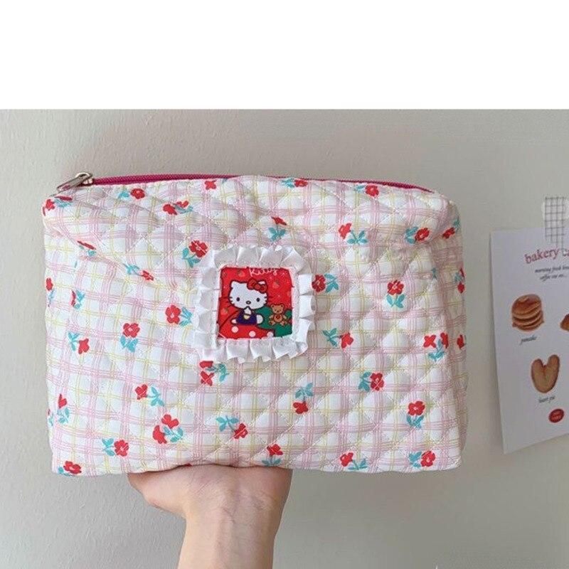Cartoon Hello Kitty Kawaii Fashion Large Capacity Makeup Bag