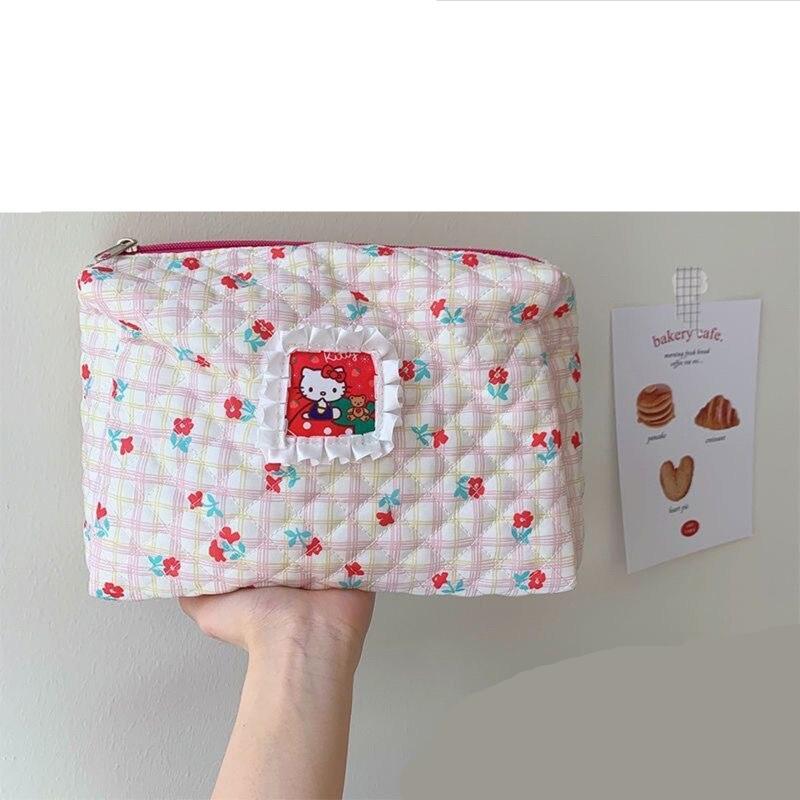 Cartoon Hello Kitty Kawaii Fashion Large Capacity Makeup Bag