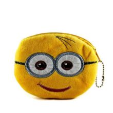 Cartoon Printed Plush Coin Purse With Zip Change Wallet