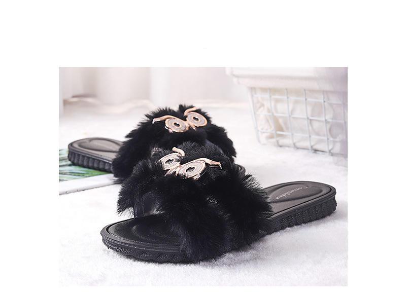 Cartoon Owl Flat Kawaii Slipper