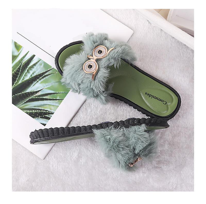 Cartoon Owl Flat Kawaii Slipper