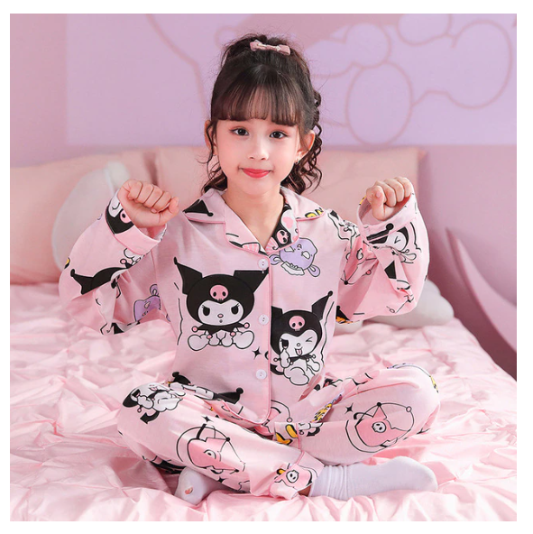 Cartoon Kuromi Kawaii Children's Nightwear - KawaiiMerch.com