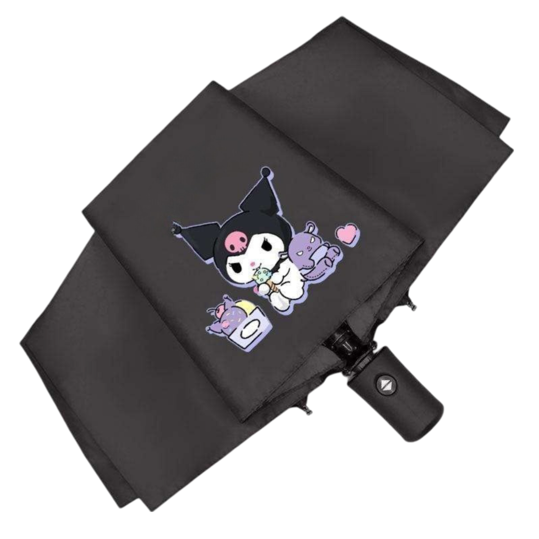 Kawaii Cartoon Kuromi Folding Umbrella