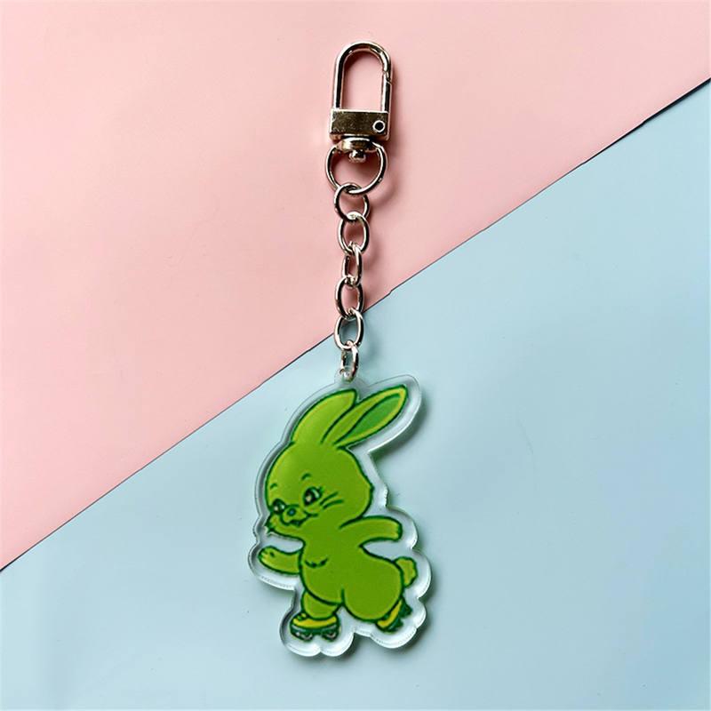 Cartoon Rabbit Kawaii Two Side Keychain