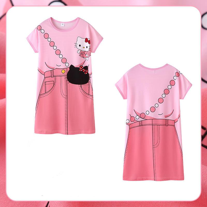 Cartoon Kawaii Hello Kitty Nightdress For Kids - KawaiiMerch.com