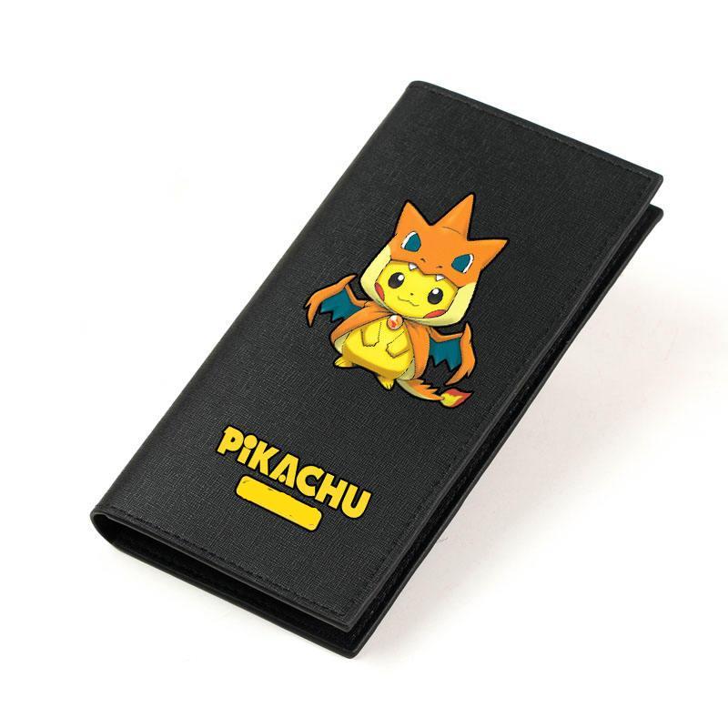 Pokemon Pikachu Cos Big Detective Anime Folding Short Wallet Printing Long Wallet Personality Leather Clip Trend Fashion Gift