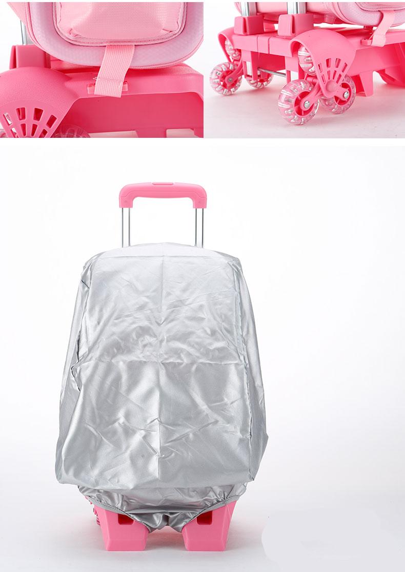 Cartoon Hello Kitty Kawaii Trolley Waterproof Schoolbag
