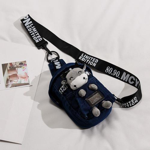 Kawaii Small Bag Female 2022 New Net Red Denim Canvas Messenger Chest Bag Ins Tide Cool Female Student Shoulder Bag Gift Kawaii Small Bag Female 2022 New Net Red Denim Canvas Messenger Chest Bag Ins Tide Cool Female Student Shoulder Bag Gift