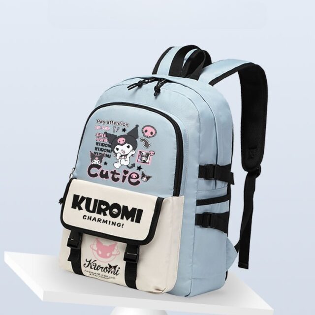 Cartoon Kuromi Kawaii School Bag - KawaiiMerch.com