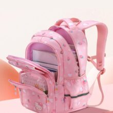Sanrios Hellokitty Schoolbag Cartoon Strawberry Kitty Cat Bags Burden Alleviation Protect Spine Waterproof Anti Lost Backpack Sanrios Hellokitty Schoolbag Cartoon Strawberry Kitty Cat Bags Burden Alleviation Protect Spine Waterproof Anti Lost Backpack