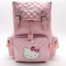 Sanrio Hello Kitty Pink Embroid Women's Backpacks 2023 New Korean Fashion PU Drawstring Backpack Girls Waterproof Schoolbag Sanrio Hello Kitty Pink Embroid Women's Backpacks 2023 New Korean Fashion PU Drawstring Backpack Girls Waterproof Schoolbag