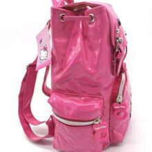 Sanrio Hello Kitty Pink Embroid Women's Backpacks 2023 New Korean Fashion PU Drawstring Backpack Girls Waterproof Schoolbag Sanrio Hello Kitty Pink Embroid Women's Backpacks 2023 New Korean Fashion PU Drawstring Backpack Girls Waterproof Schoolbag